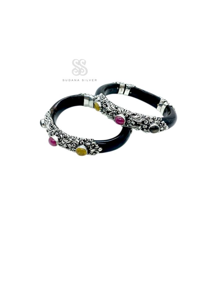 Gelang Uli Perak Ruby Cempaka Bangsing Silver Tatahan Bali Handmade