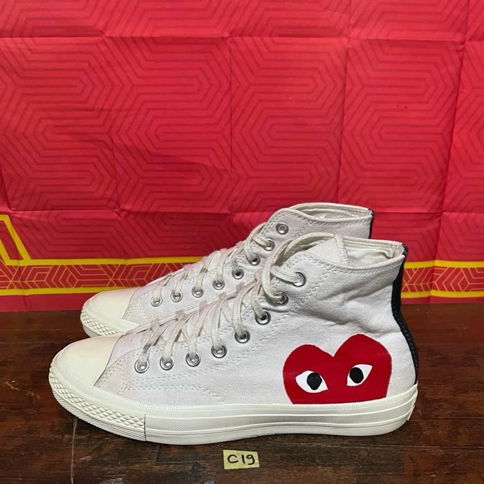 Sepatu second ori converse X CDG 70s high white size 42