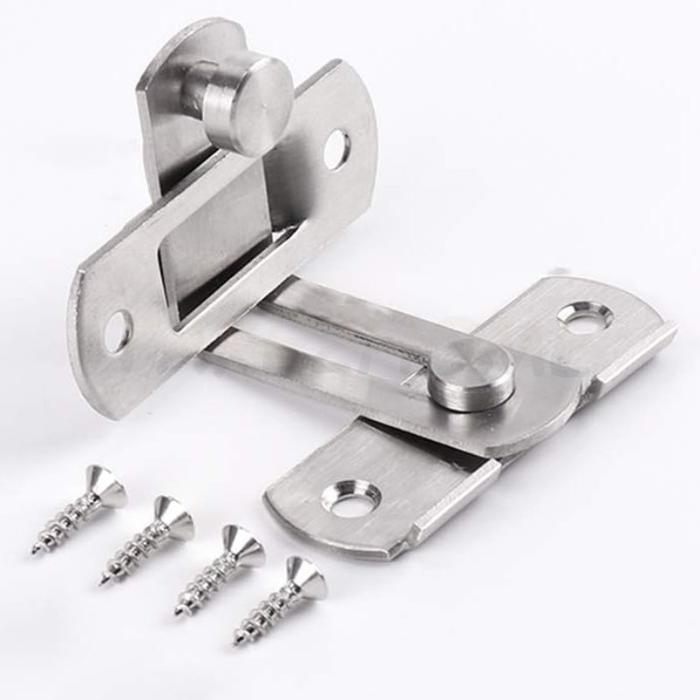 Grendel Pintu Geser 90 Derajat/Selot Siku Stainless/Grendel Kait Kotak Pintu Geser/Lemari Geser Slee