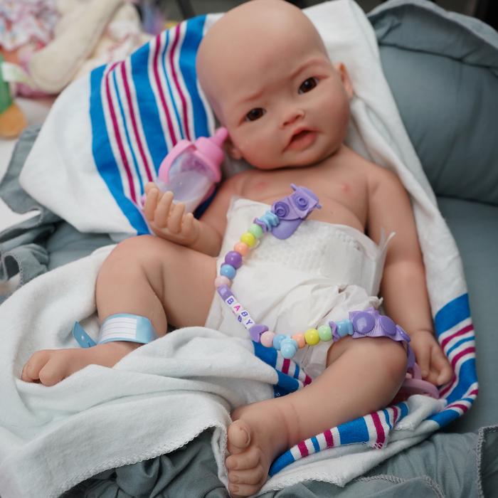 17"3.2 Kg Micro Preemie Full Body Silicone Baby Doll Lifelike Mini Reborn Doll Surprice Children Ant