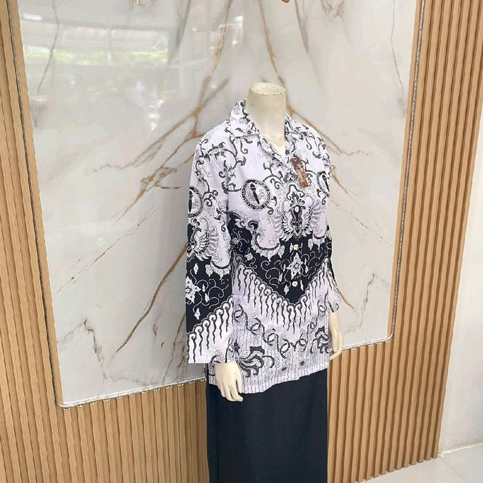 Baju Batik PGRI Seragam Guru/PNS PDH Wanita