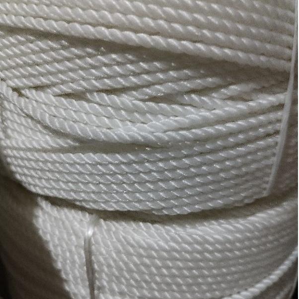 1 Roll Tali Tambang Ukuran 4mm -+200 Meter Nylon Plastik Putih Nilon PE