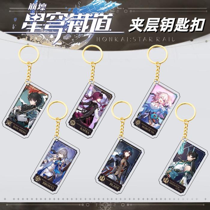 Honkai StarRail keychain Bronya Sampo Welt Jingyuan Kafka