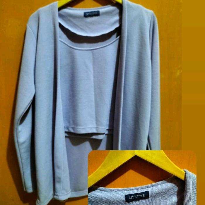 Outer tengtop warna lilac
