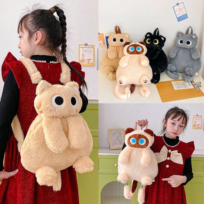 Ransel Boneka Kucing Coklat Kucing Orange kucing hitam Backpack Kucing Tas Gendong Kucing X07