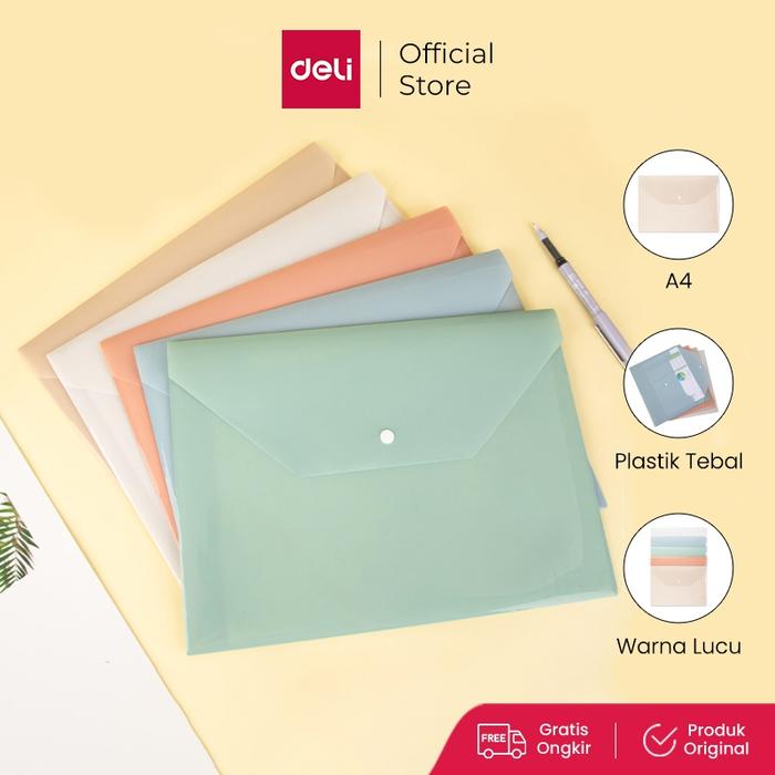 Deli Map Plastik / File Bag / Tas Map Plastik Isi 5 PP301