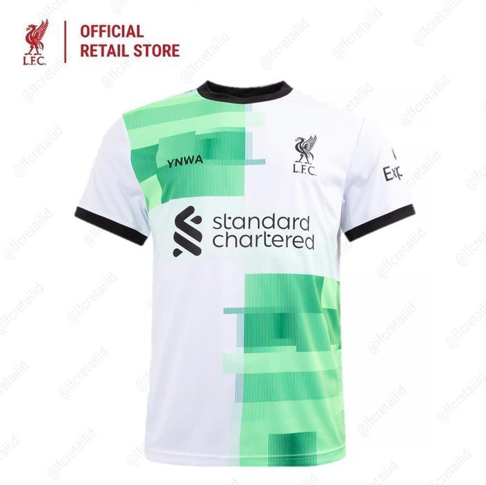 [Men Away] Liverpool FC 23/24 Supporter Jersey Away Men White - Official LFC Jersey Original Pria Pu