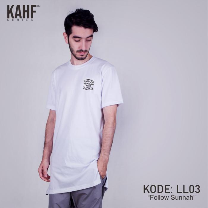 KAHF LONGLINE KURTA TSHIRT KAOS PRIA DEWASA PANJANG Muslim Pria Dewasa Kaos Katun Atasan