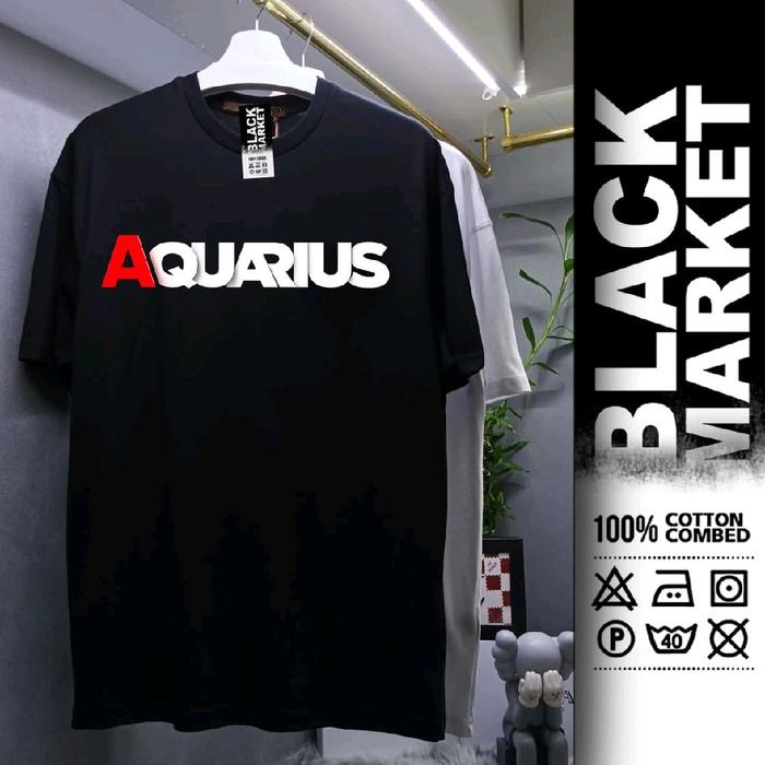 Kaos sablon baju atasan premium katun combed24s inisial logo zodiak aksesoris fashion pria wanita de