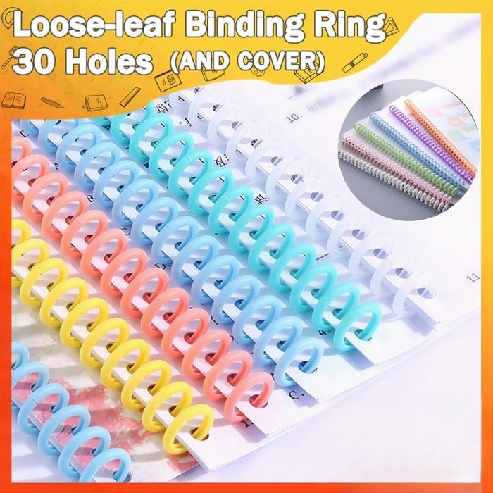 DIY Ring Binder Plastik Spiral 30 Lubang untuk Loose-Leaf Paper A4 B5 A6 A5 - Cover Binder HARU