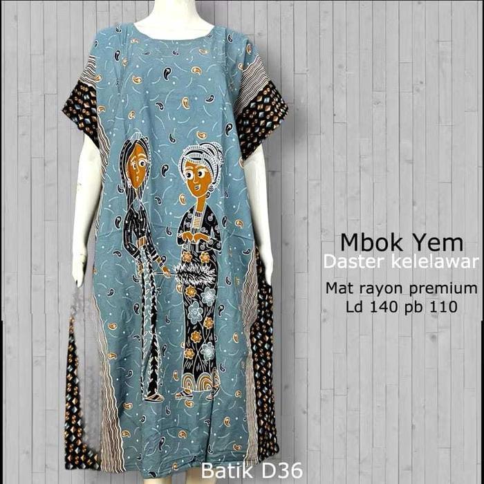 [Batik Sinawang] Batik Radian Indonesia Pakaian Wanita Baju Tidur Wanita Daster Batik Kelelawar Jumb