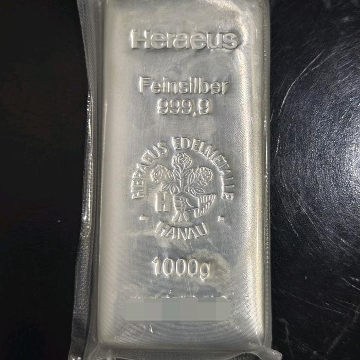 Silver Perak Cast Bar Heraus 1000gram 1 Kg Bukan Antam Nadir RCM