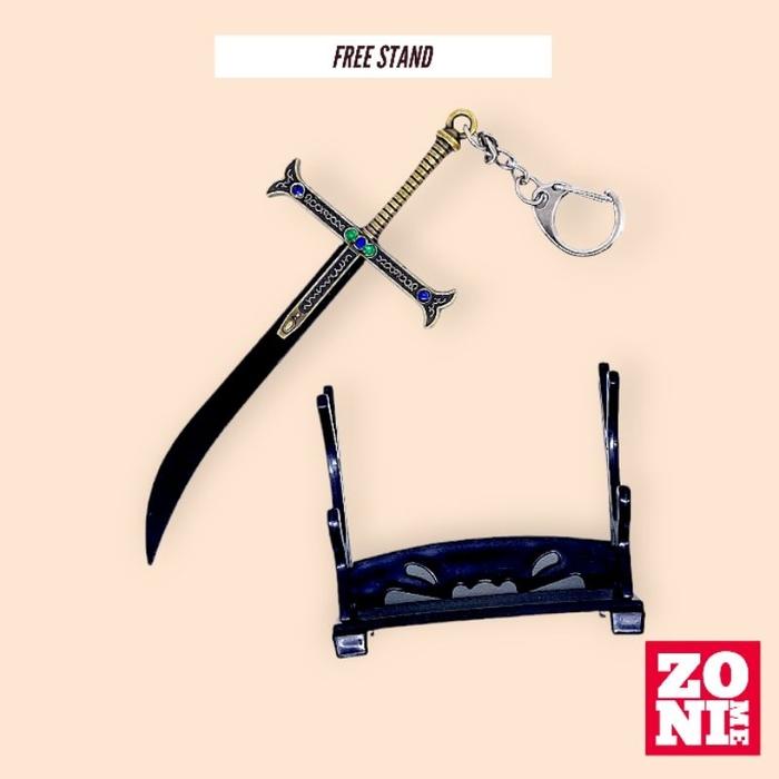 ZONIME Keychain Pedang Zoro Anime One Piece Gantungan Kunci Miniatur