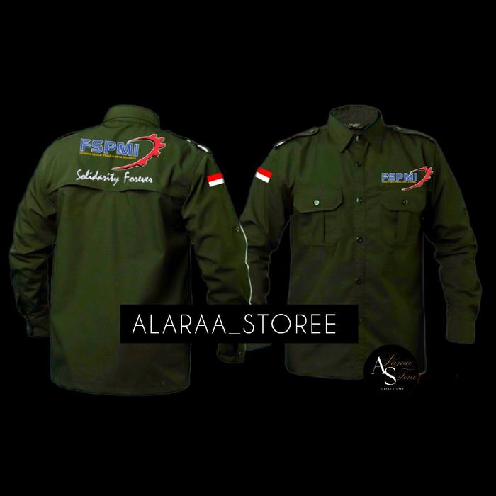 Kemeja Tactical Pdh FSPMI (bisa custom logo bordil) Casual Pria