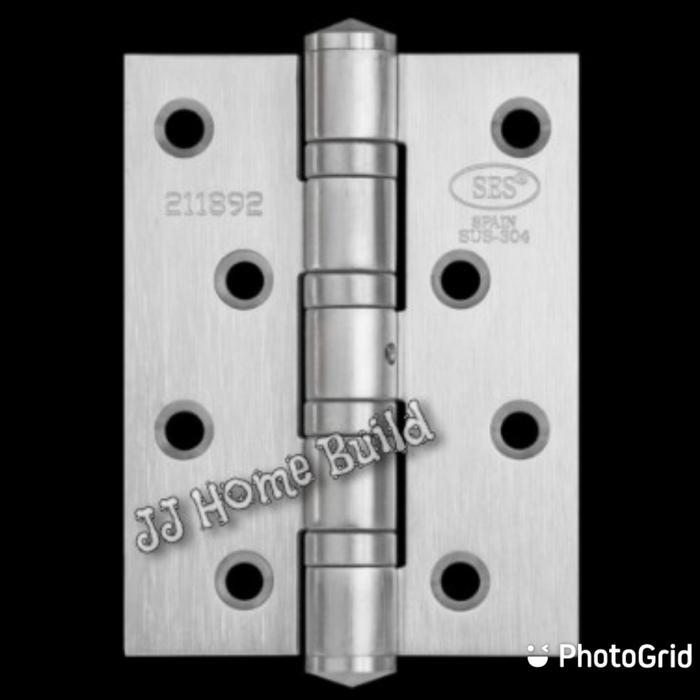Engsel Pintu SES 4"x3"x3.5 mm SUS 304 / Engsel SES 4" Stainless Steel