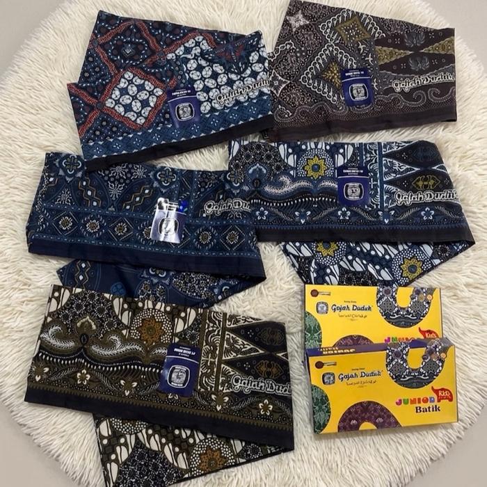Gajah duduk Sarung Batik Junior 100% Original Tenun Bermutu Tinggi untuk Anak-anak