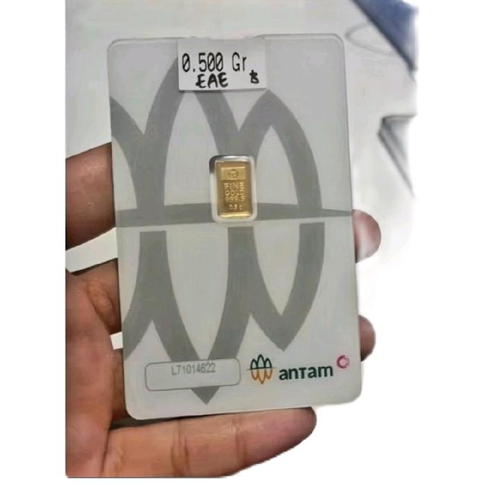 antam 24k + berat 0,500 Gram + aksesoris