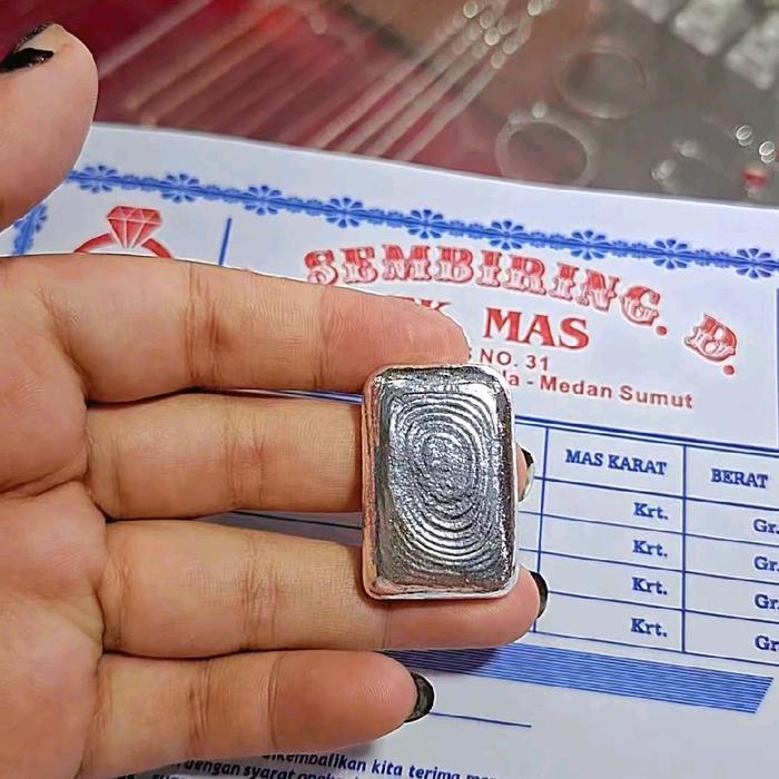 Silver Batangan Murni 20 Gram 50 Gram 100 Gram