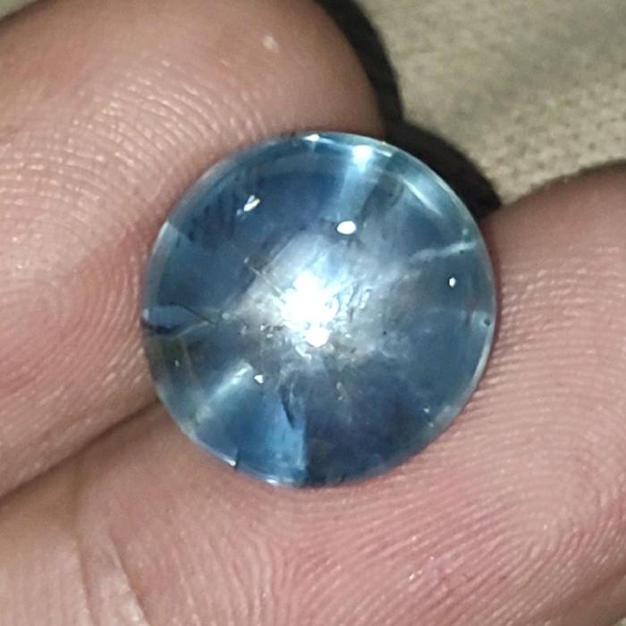 Blue Safir Sapphire Star 12 Ct Srilanka Ceylon Batu Permata Asli Berkualitas Tinggi