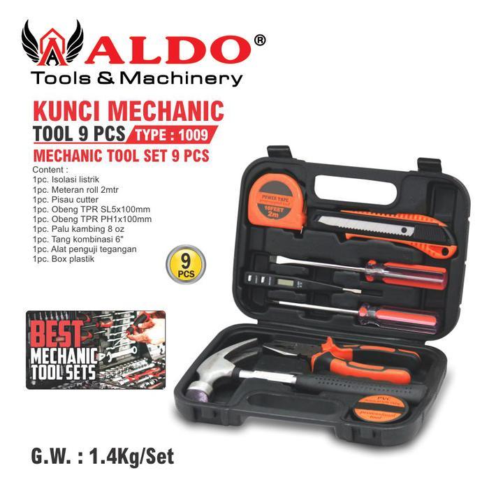 KUNCI PERKAKAS SET / KUNCI MECHANIC TOOL 9 PCS 1009 ALDO