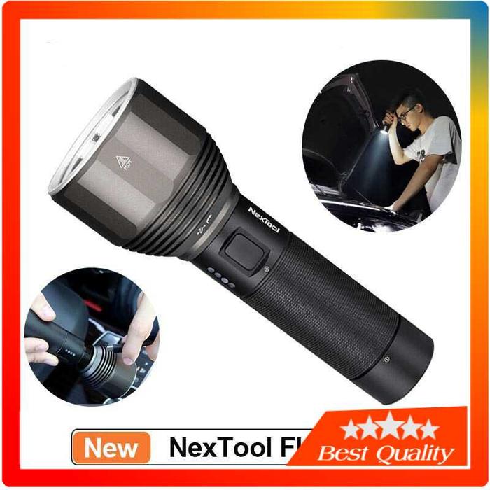 Lampu NexTool Senter LED Super Terang USB Rechargeable 2000 Lumens Cas USB type C