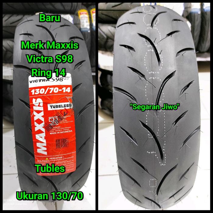 Ban tubles matic ring 14 ukuran 130/70 merk maxxis victra S98 ban belakang honda PCX 150 ukuran besa