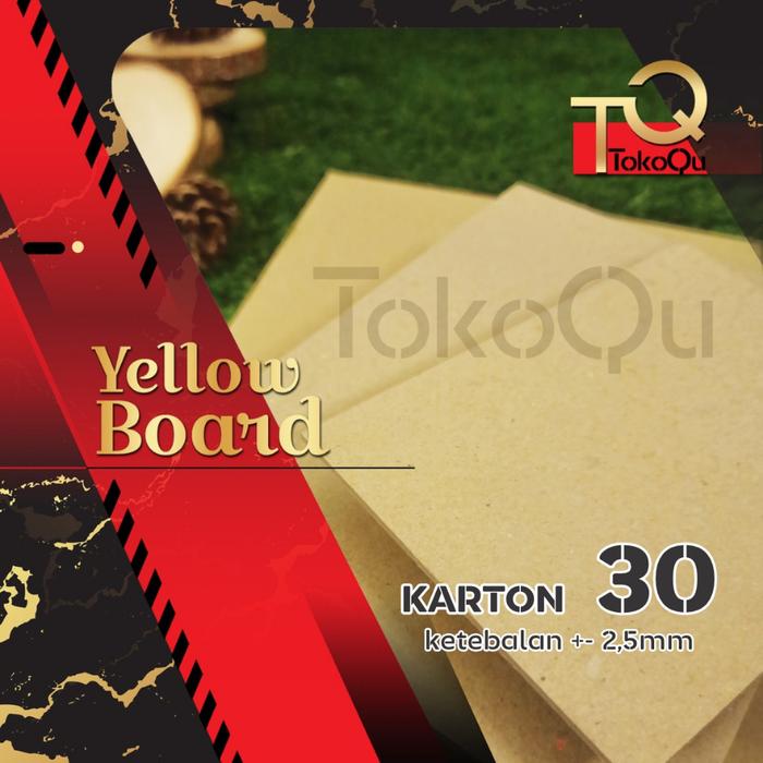 [Isi 6pcs][F4/A4] Yellow Board 30(1500gsm)/Karton tebal 30/Karton Hard board/Karton Hard cover