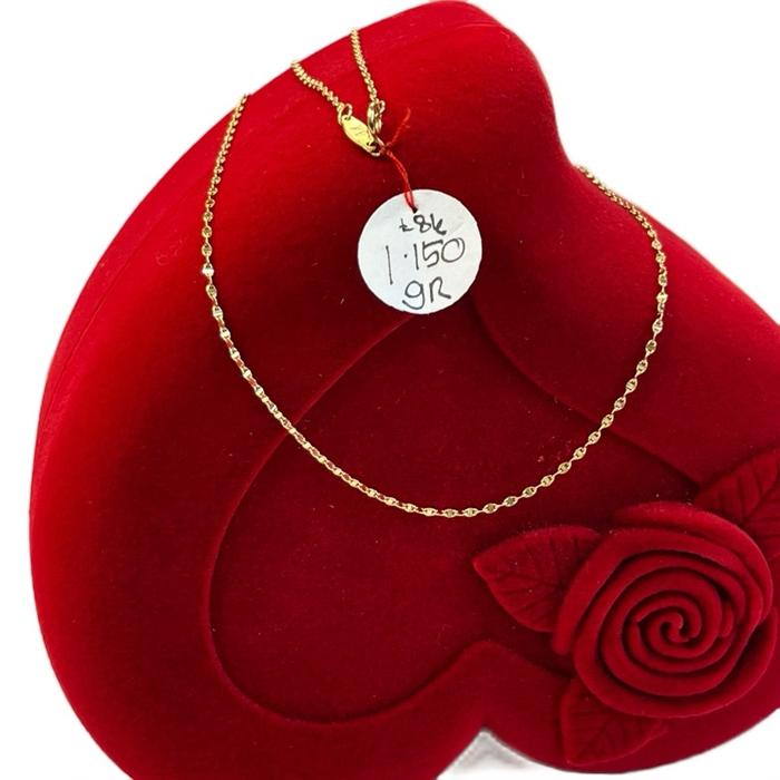 Kalung model toscano emas muda 8k 375%