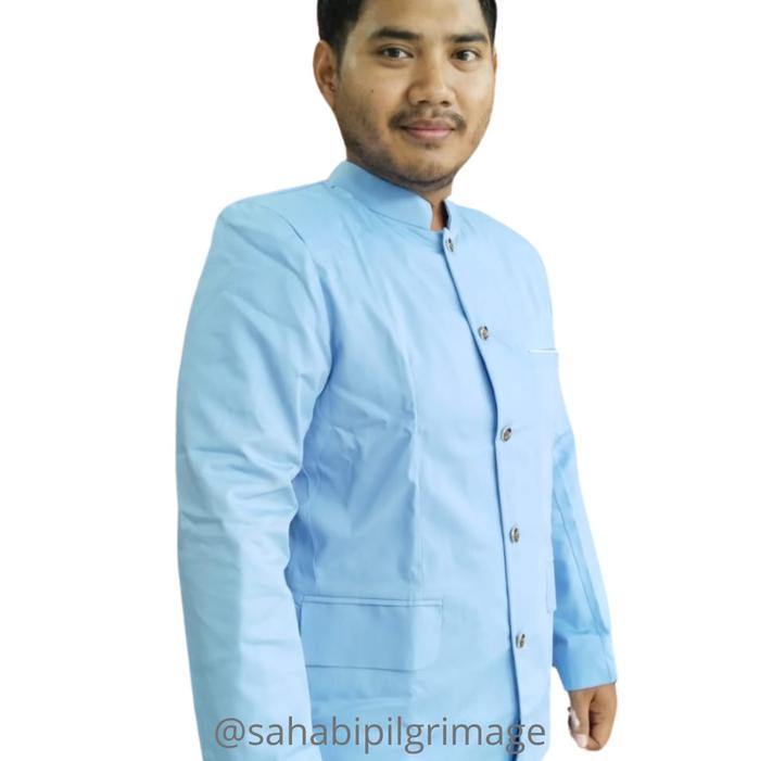 Jasko Mandarin Warna Biru langit Size 3XL/Jasko Mandarin Tasikmalaya/Jasko Pria/Jasko Polos/Jasko Ke