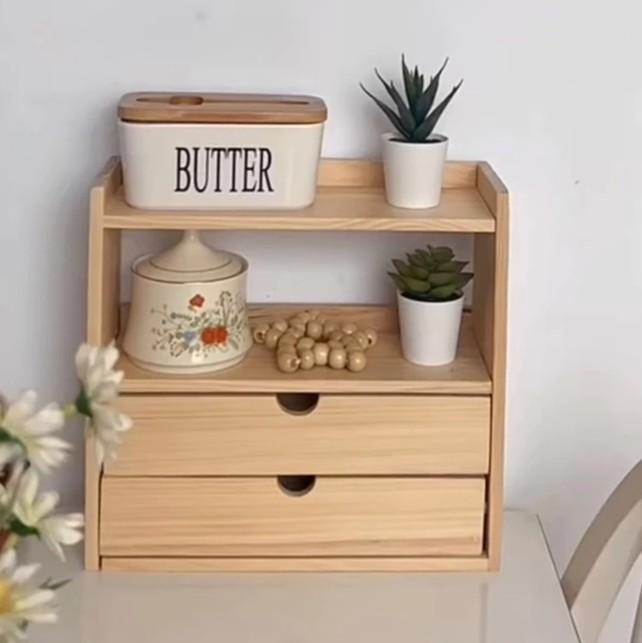 Rak bumbu dapur susun / rak toples gula kopi teh / tempat botol bumbu dapur / rak kosmetik tempa mek