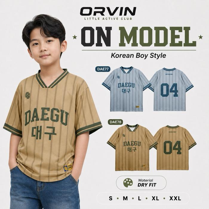 Orvin Oversized Jersey Anak Laki-laki Korean Style State Daegu Series