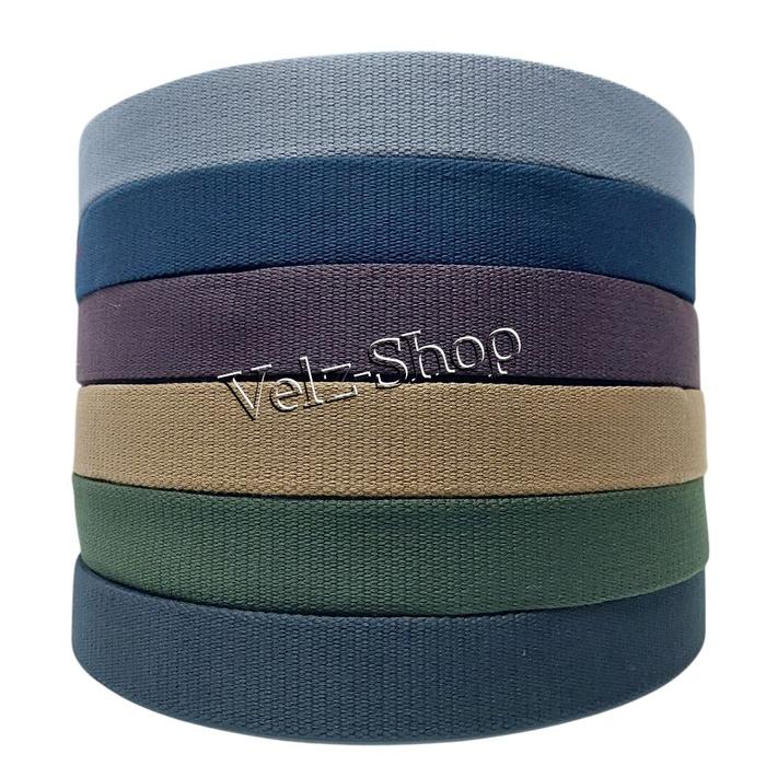 TALI WEBING ROLL KANVAS BISBAN 30 YARD / TALI GESPER IKAT PINGGANG SABUK KATUN TEBAL