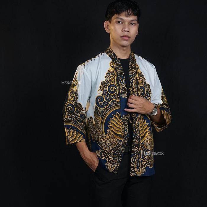 MENSBATIK - Sukmo Manunggaling outer - outer batik pria - outer batik - batik pria lengan panjang - 