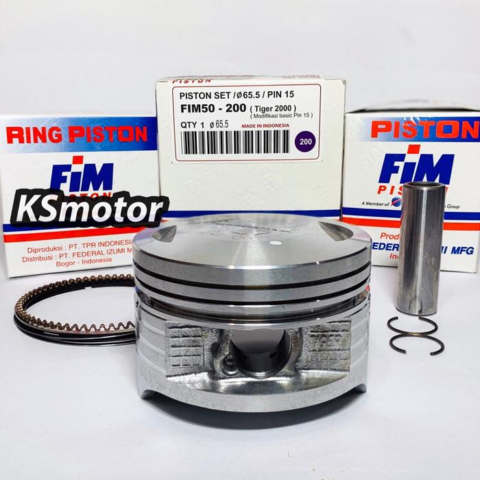 GOJEK PISTON SEHER SET TIGER 63,5 64 64,5 65,5 66 66,5 PIN PEN 15 FIM