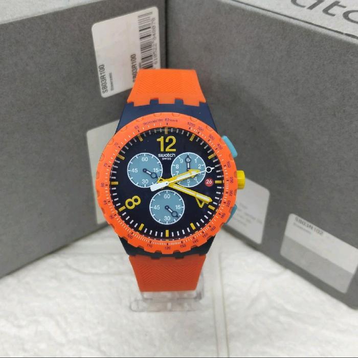 JAM TANGAN PRIA SWATCH CHRONO ORIGINAL RUBBER ORANGE SWATCH SUSI400 SWATCH SUSI 400 JAM SWATCH CAMO 