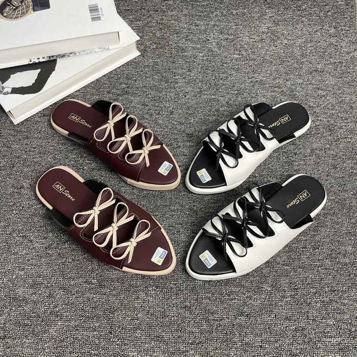 Sandal Belle Series Flatform Wanita Tali Pita Selop Empuk Tinggi 2cm   Sendal Karet Jelly