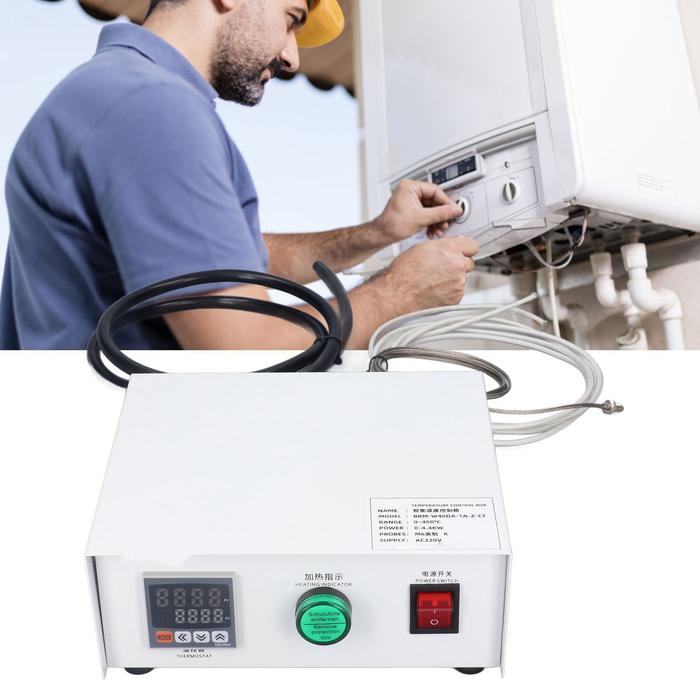 Kotak Kontrol Suhu, 0 ‑ 400 ℃ Pengatur Suhu AC220 V untuk Mesin