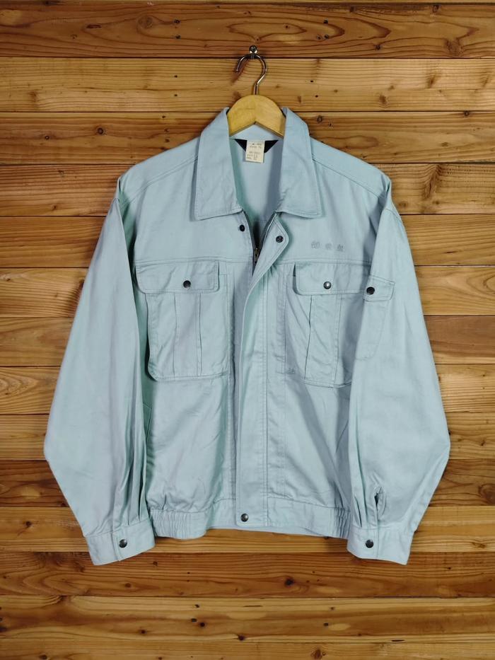 TOP SHALETON BOXY CANVAS DENIM TACTICAL WORK JACKET SIZE L to XL, LD 122