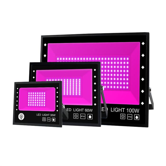 30W 60W 100W LED UV Flood Lights IP66 Waterproof Blacklight