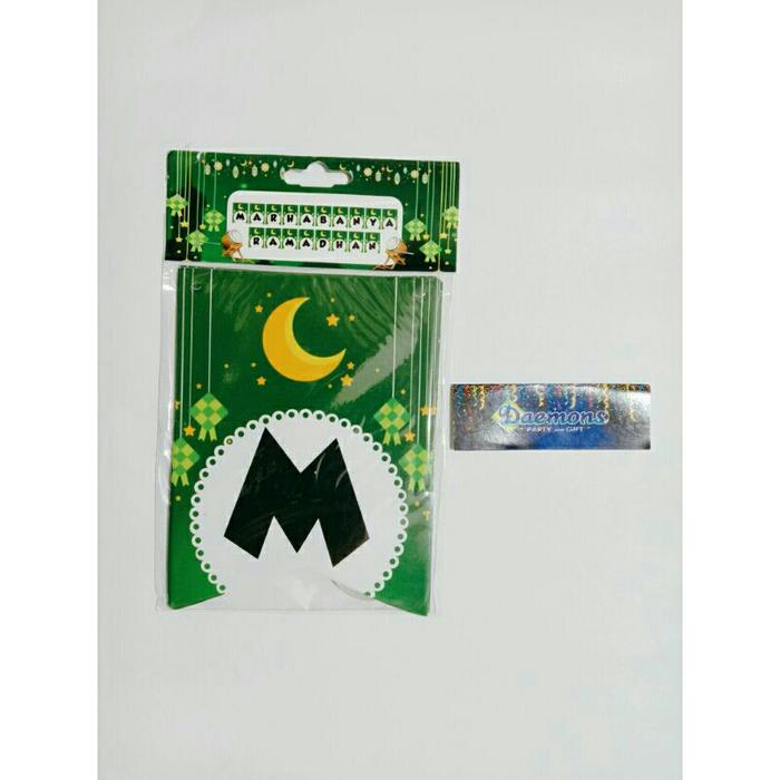 Safitiri Banner Marhaban Ya Ramadhan / Hiasan Dekorasi Banner Marhaban Ya Ramadhan / Bunting Flag Pu