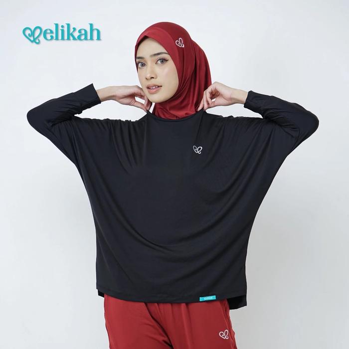 Elikah Elsanum Top Sport - Atasan Olahraga Wanita Oversize Batwing Se / Dlc