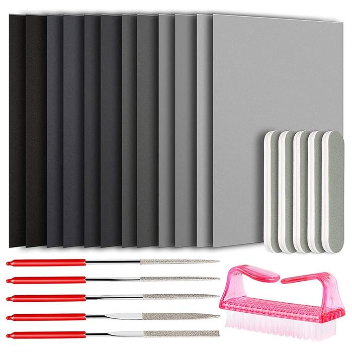 23 Pcs Resin Casting Tools Set, Epoxy Resin Polishing Kit, 12 Sand
