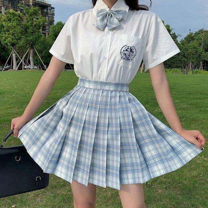 【Wetrose】Ready Stock Fashion Jk Uniform Original Short Skirt Full College Style Student Suit Lattice