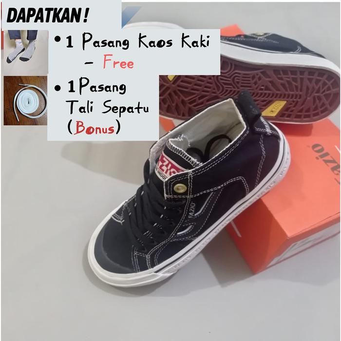 Fazio  Shoes - Sepatu casual sneaker Fazio EFILLE HIGH Original-Hitam putih Pria Wanita