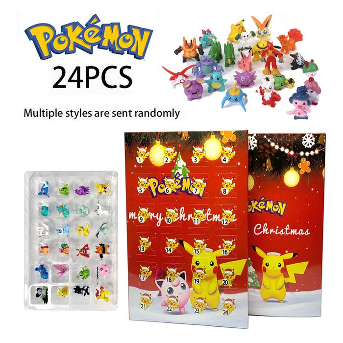 New 24 PCS Pokemon 2022 Christmas Advent Calendar Box Figure Toys