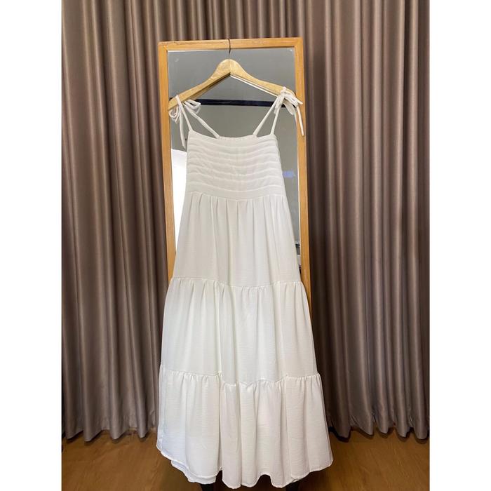 Gauri dress rampel panjang Wanita Gaun Maxi Crinkle