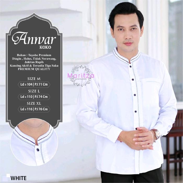 ANWAR KOKO PREMIUM BAJU LAKI-LAKI LENGAN PANJANG BAJU SOLAT IED PRIA MARITZA DAN JELITA TOYOBO BER S