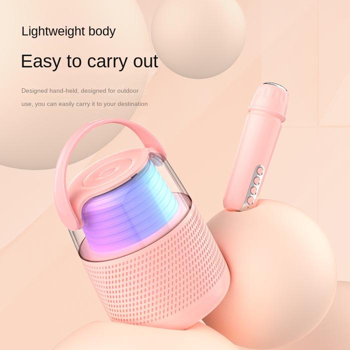 Portable Bluetooth Speaker Wireless Microphone Karaoke Sound TF Card