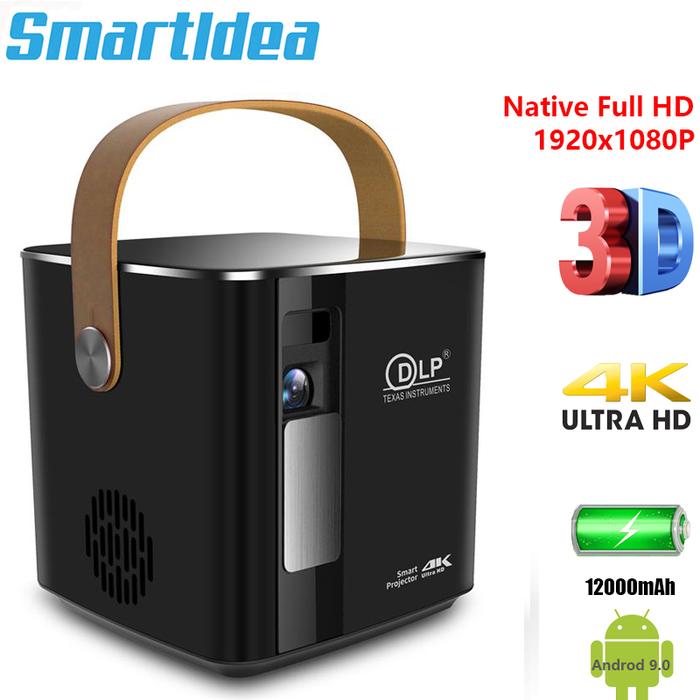 Smartldea New Upgrade Native 1920*1080p P12 Smart DLP Portable