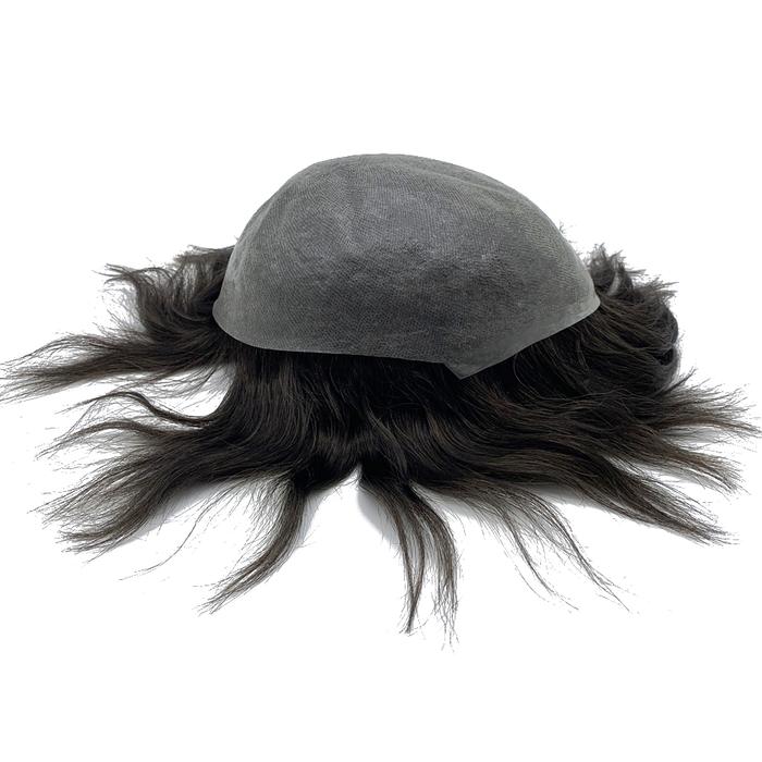 0.02-0.04Mm Rambut Palsu Pria Kulit Super Tipis Rambut Manusia India